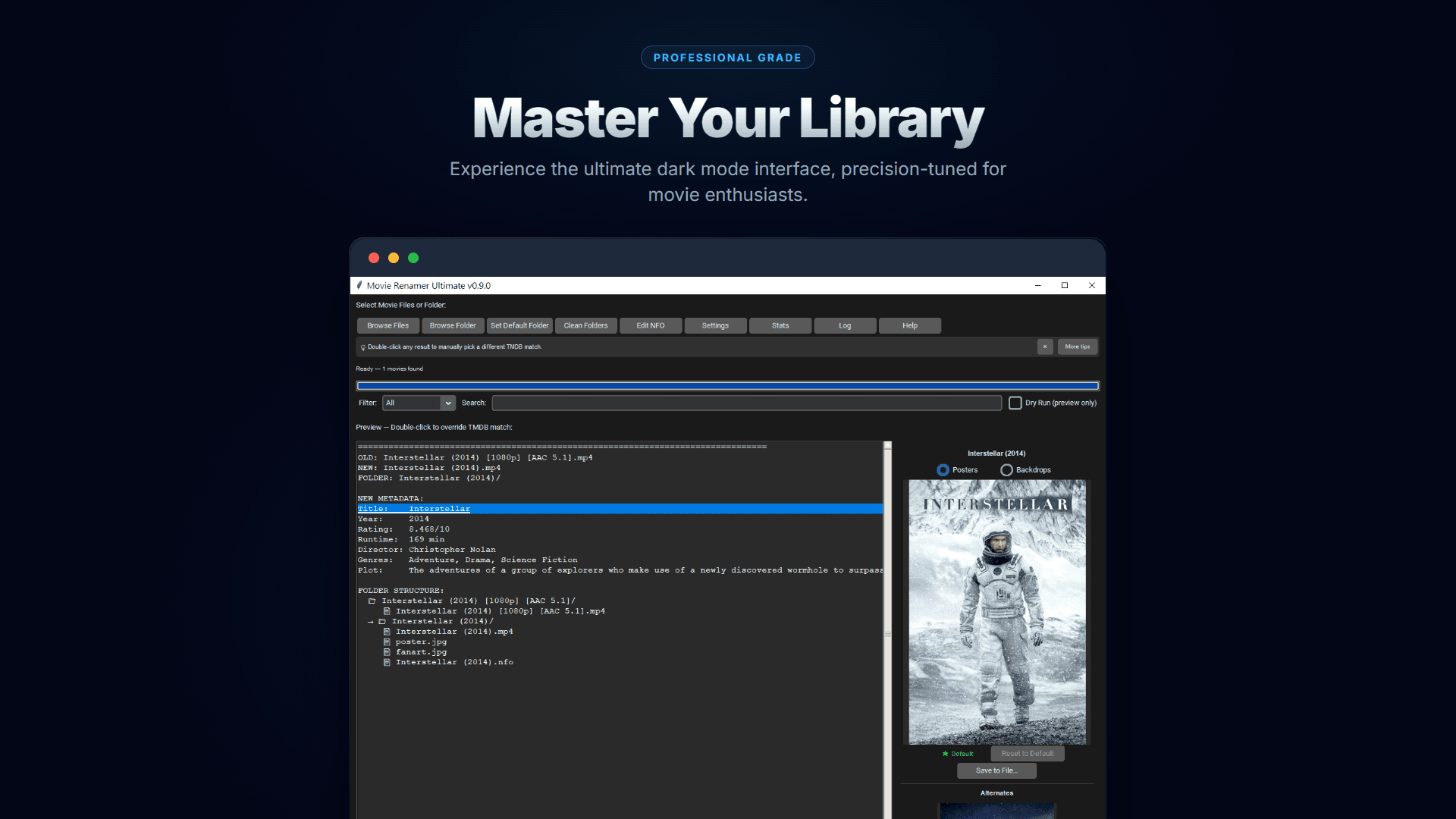 Movie Renamer Ultimate - Professional Mode
